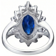 Afbeelding in Gallery-weergave laden, IGI GECERTIFICEERDE Echte Marquise Saffier Dure Ring
