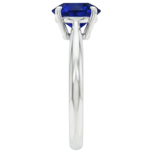 Afbeelding in Gallery-weergave laden, echte round diamant 4karaat ring bovenaanzicht
