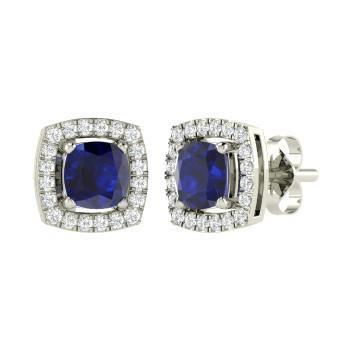 Saffier En Diamanten Oorbellen