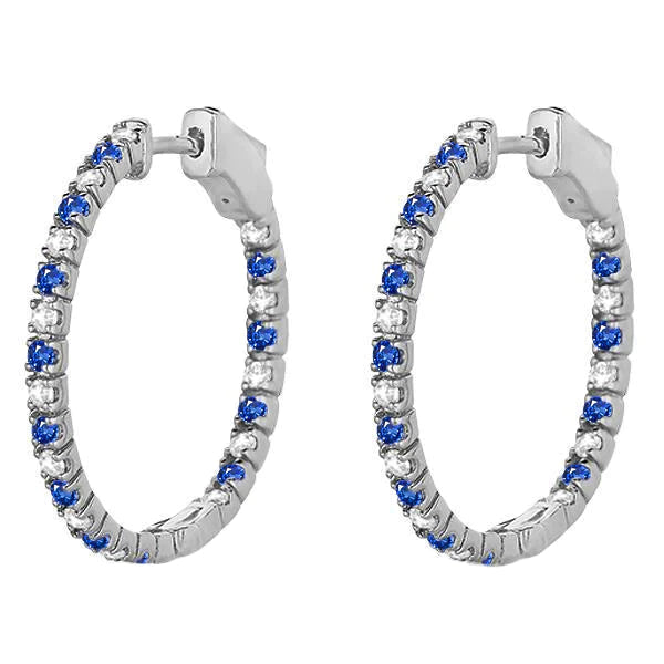 Saffier En Diamanten Oorringen