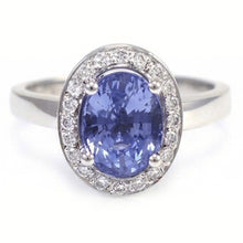 Afbeelding in Gallery-weergave laden, Saffier En Diamanten Ring
