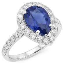 Afbeelding in Gallery-weergave laden, Saffier En Diamanten Ring
