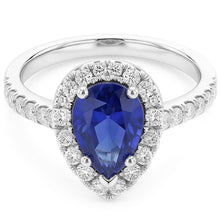 Afbeelding in Gallery-weergave laden, Saffier En Diamanten Ring
