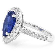 Afbeelding in Gallery-weergave laden, Saffier En Diamanten Ring
