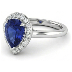 Echte Saffier Ring 2.00 Karaat