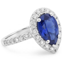 Afbeelding in Gallery-weergave laden, Saffier En Diamanten Ring
