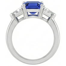 Afbeelding in Gallery-weergave laden, Saffier Ring Asscher Geslepen
