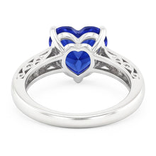 Afbeelding in Gallery-weergave laden, Saffier Ring Hart Geslepen
