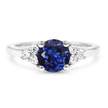 Afbeelding in Gallery-weergave laden, Saffier Ring Rond Geslepen
