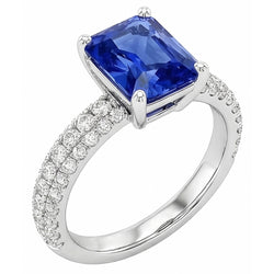Saffier Ring Stralend Geslepen