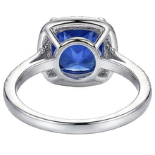 Afbeelding in Gallery-weergave laden, echte round saffier 3.00karaat ring op wit
