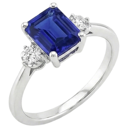 Saffier Smaragd Geslepen Ring