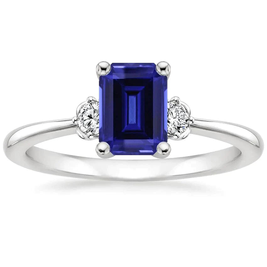 Saffier Smaragd Geslepen Ring