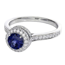 Echte Saffier Ring 3 Karaat