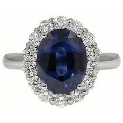 Echte Saffier Ring 8.50 Karaat