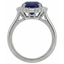 Afbeelding in Gallery-weergave laden, echte round saffier 8.50karaat ring profielweergave
