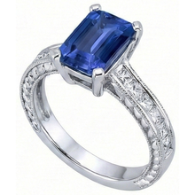 Afbeelding in Gallery-weergave laden, echte diamant 3.50karaat ring bovenaanzicht

