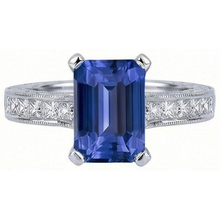 Afbeelding in Gallery-weergave laden, echte diamant 3.50karaat ring close-up detail
