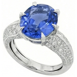 Echte Saffier Ring 2.50 Karaat
