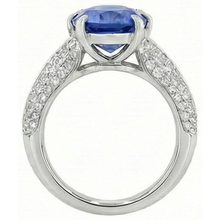 Afbeelding in Gallery-weergave laden, echte round saffier 2.50karaat ring op wit
