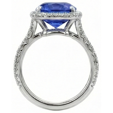 Afbeelding in Gallery-weergave laden, echte round saffier 2.25karaat ring op wit
