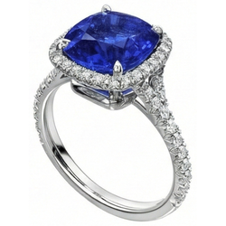 Echte Saffier Ring 2.25 Karaat