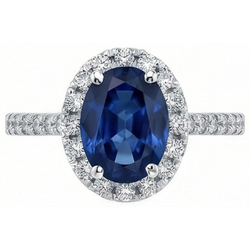 Echte Saffier Ring 2.50 Karaat