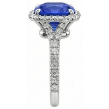 Afbeelding in Gallery-weergave laden, echte round saffier 2.25karaat ring profielweergave
