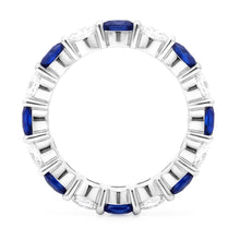Afbeelding in Gallery-weergave laden, Saffier verlovingsring, echte blauwe band, 18k witgoud
