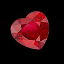 Gold Birmese Robijn Loose Ruby Natural – 2-karaat Hartvorm