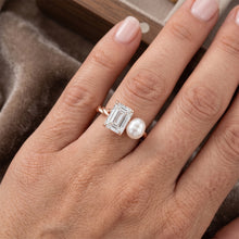 Afbeelding in Gallery-weergave laden, Sieraad Ring 14K Rosé Goud – Briljant Smaragd Slijpvorm 1,5
