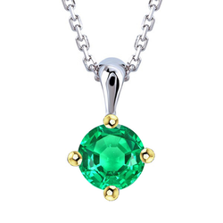 GIA-Gecertificeerd Edelsteen Hanger – Smaragd 2 karaat