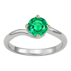 Colombiaanse Smaragd Edelsteen Ring – GIA Gekeurd 1 karaat