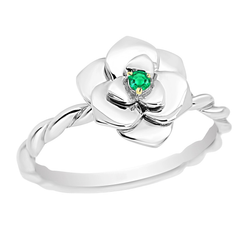 Premium GIA Gekeurd Fijne Smaragd Edelsteen Ring – 0,50 karaat