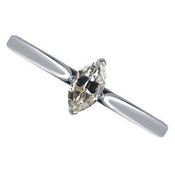 Marquise Slijpvorm Fijne Diamant Solitaire Verlovingsring – 1