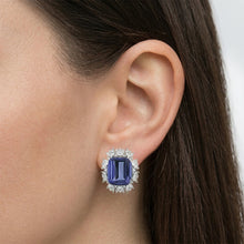 Afbeelding in Gallery-weergave laden, Smaragd Ceylonsaffier Marquise IGI GECERTIFICEERDE Diamanten 10 Karaat Oorknop
