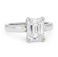 Afbeelding in Gallery-weergave laden, Smaragd Geslepen Natuurlijke uit de aarde gewonnen Diamanten Solitaire Ring
