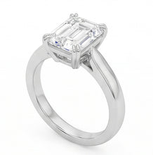 Afbeelding in Gallery-weergave laden, Smaragd Geslepen Natuurlijke uit de aarde gewonnen Diamanten Solitaire Ring
