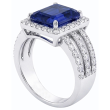 Afbeelding in Gallery-weergave laden, echte round saffier 5.50karaat ring profielweergave

