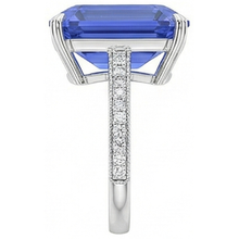 Afbeelding in Gallery-weergave laden, echte round diamant 5karaat ring op wit
