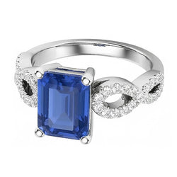 Echte Saffier Ring 3 Karaat