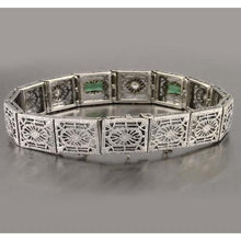 Afbeelding in Gallery-weergave laden, Smaragd diamanten baguette geslepen armband 4,05 karaat Nieuw
