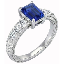 Afbeelding in Gallery-weergave laden, echte round diamant 2.10karaat ring bovenaanzicht
