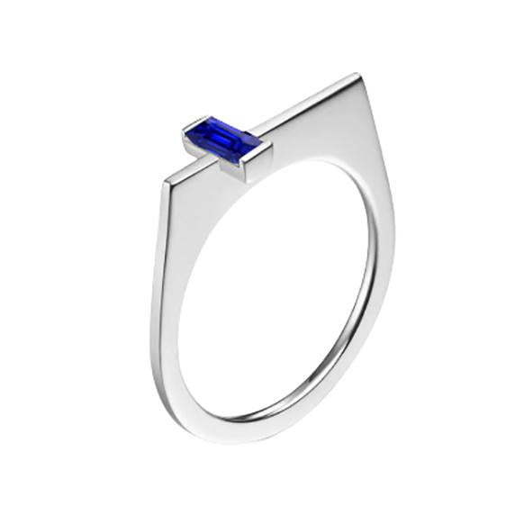 Smaragd Solitaire Fancy Ring Ceylon Sapphire Bar Set Goud 14K