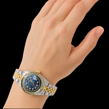 Afbeelding in Gallery-weergave laden, Snaar diamanten wijzerplaat Datumjust Rolex dameshorloge roestvrij staal en goud
