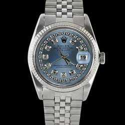 Snaar diamanten wijzerplaat roestvrij staal jubileumarmband Datumjust herenhorloge Rolex SNELLE INSTELLING