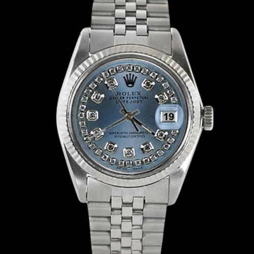 Snaar diamanten wijzerplaat roestvrij staal jubileumarmband Datumjust herenhorloge Rolex SNELLE INSTELLING
