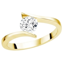 Solitaire 1 karaat ronde Natuurlijke echte diamanten ( niet in een laboratorium gekweekt ) jubileumring Nieuw