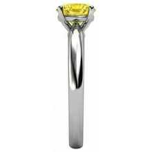 Afbeelding in Gallery-weergave laden, Solitaire 2 kt gele saffier ring wit goud 14k
