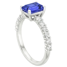 Afbeelding in Gallery-weergave laden, Solitaire Ceylon Sapphire Met Accenten Ring &amp; Diamanten 5 Karaat
